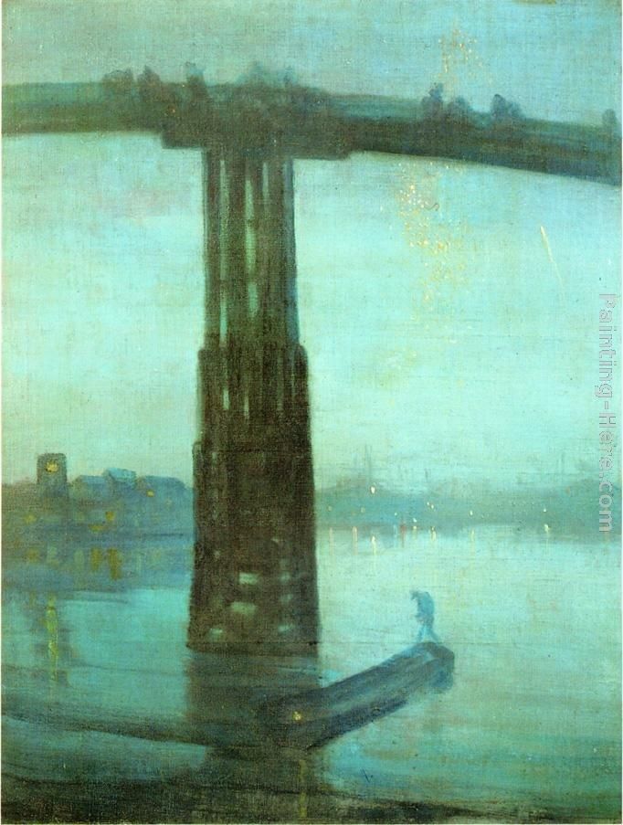 James Abbott McNeill Whistler Nocturne Blue and Gold - Old Battersea Bridge